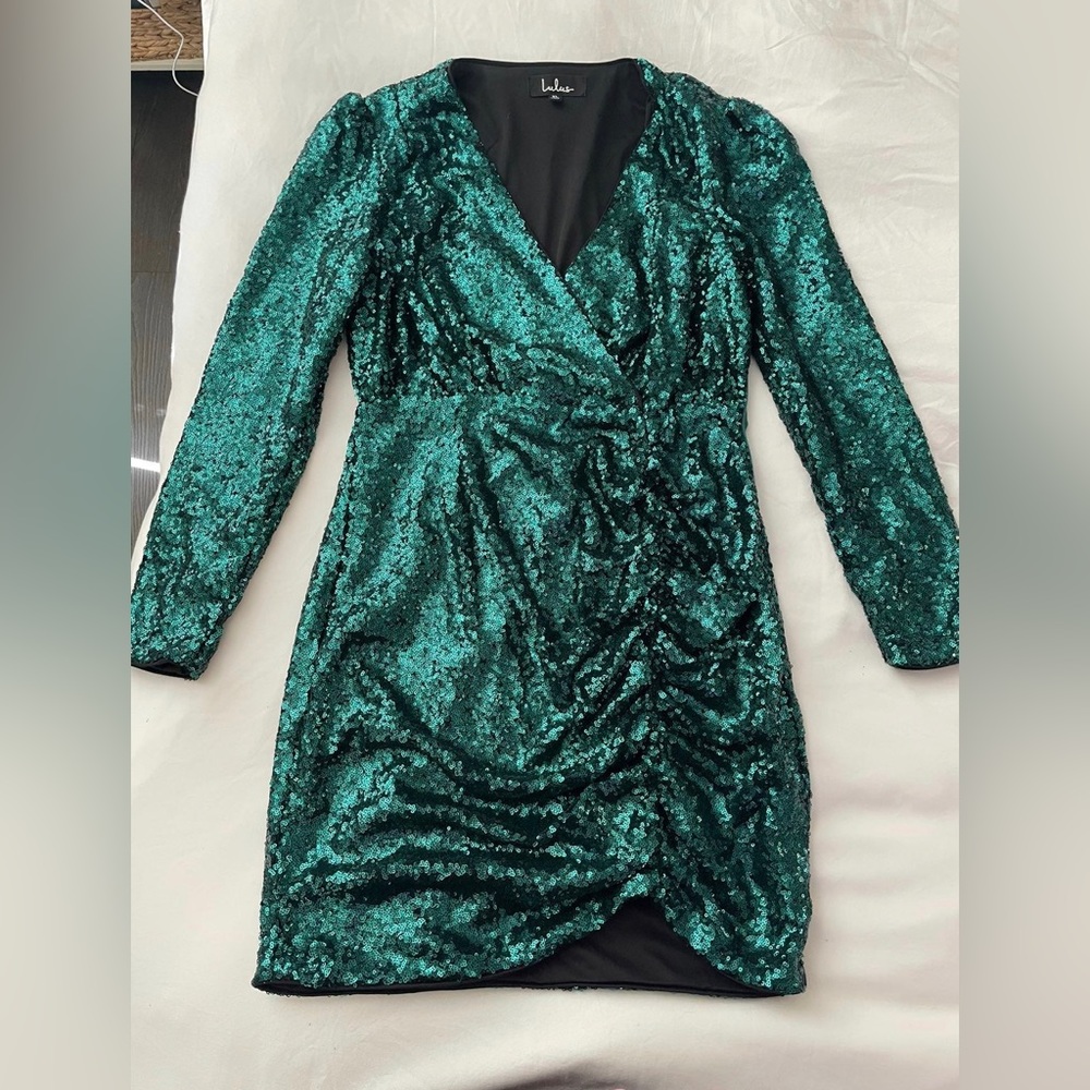 Lulus Green Sequin Bodycon Dress
